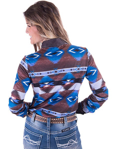 Cowgirl Tuff Aztec Sport Jersey Pullover - 100628