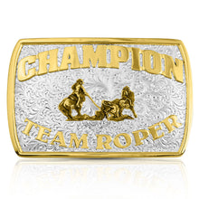 Load image into Gallery viewer, Montana Silversmiths Champion Team Roper Buckle - 40018TR