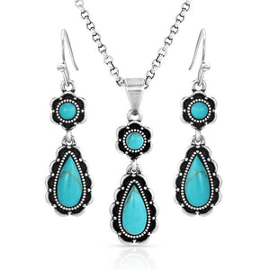 Montana Silversmiths Spring Showers Turquoise Jewelry Set - JS5632