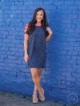 Load image into Gallery viewer, Grace &amp; Emma Star Spangled TShirt Dress - 4883B