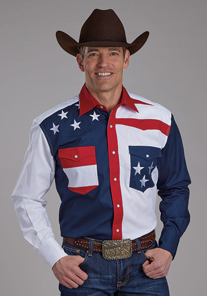 Roper Mens Americana Shirt - 03-001-0185-0304