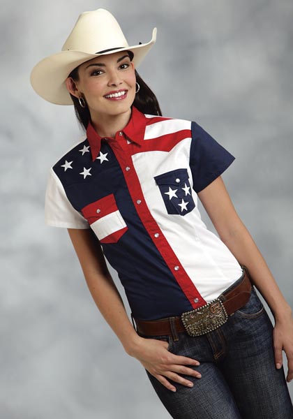 Roper Womens Americana Shirt - 03-051-0185-0304