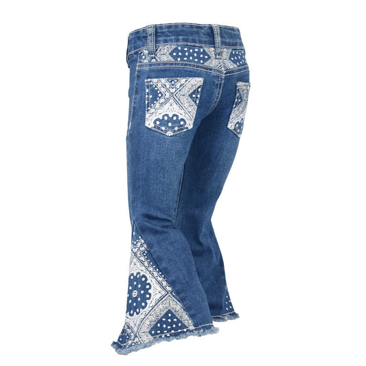 Cowgirl Hardware Bandana Bell Bottom Jean - 402164-450