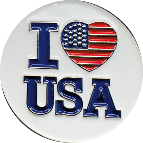 I Love The USA Hat Pin