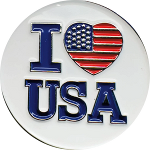 I Love The USA Hat Pin