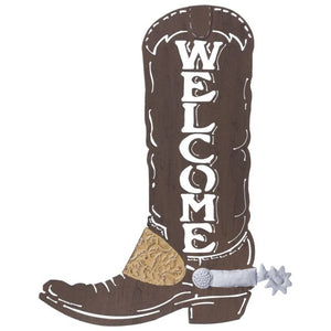 Cowboy Boot Welcome Sign - 87-89471-7-0
