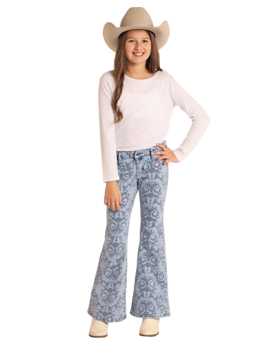 Rock and Roll Cowgirl Button Flare Jeans - BG6PD04754