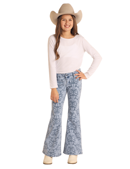 Rock and Roll Cowgirl Button Flare Jeans - BG6PD04754