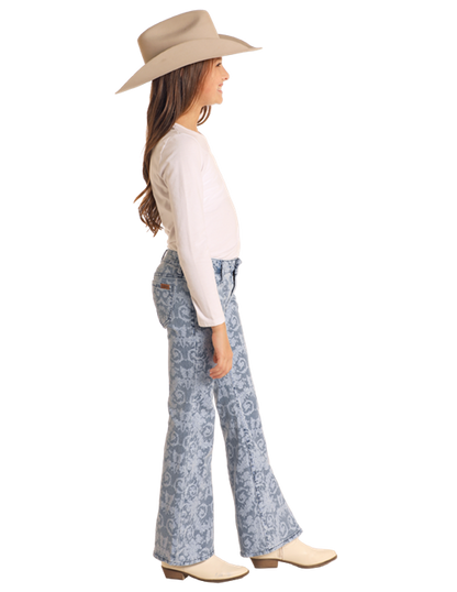 Rock and Roll Cowgirl Button Flare Jeans - BG6PD04754