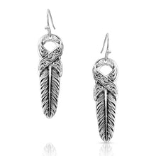 Load image into Gallery viewer, Montana Silversmiths Strength Within Feather Earrings - ER4839