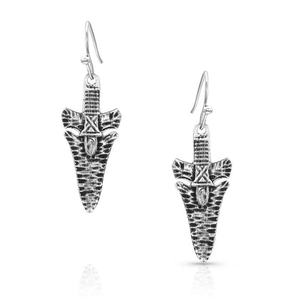 Montana Silversmiths Timber Ridge Arrowhead Earrings - ER4879