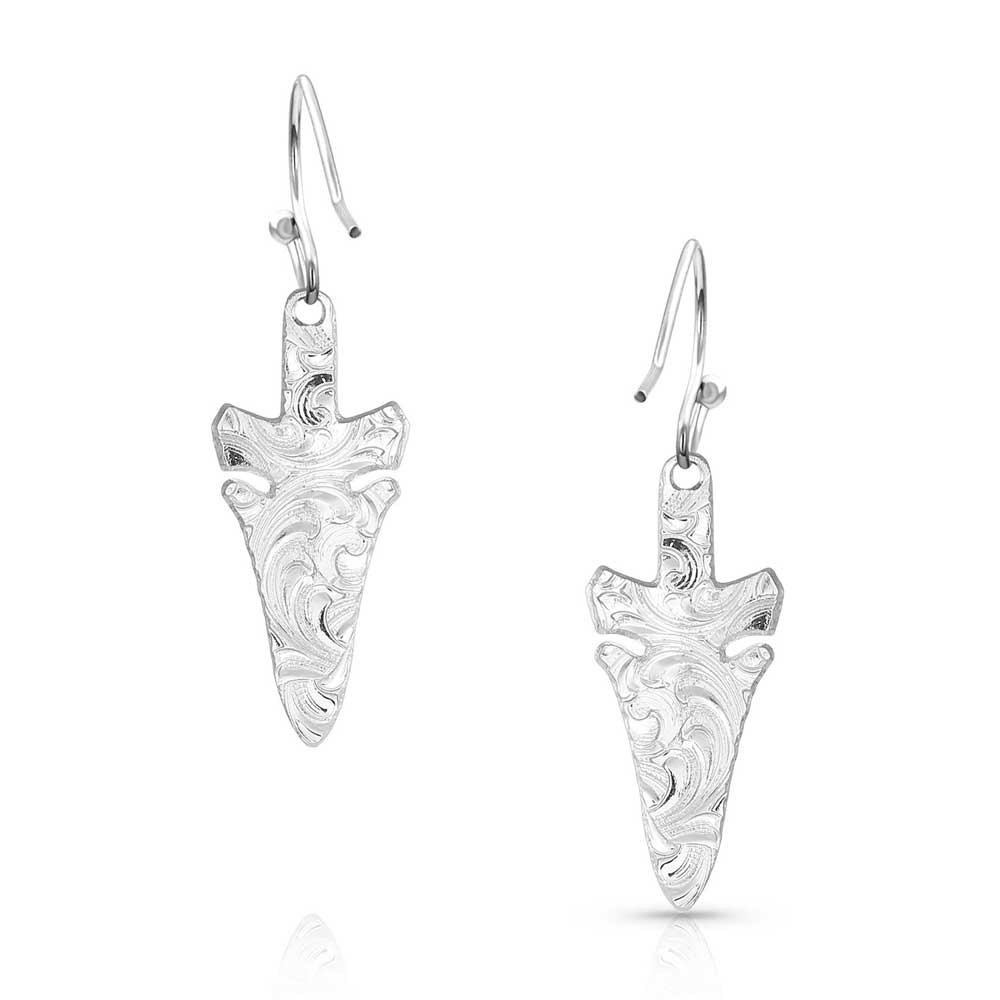 Montana Silversmiths Timber Ridge Arrowhead Earrings - ER4879