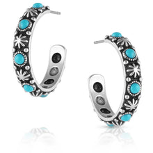 Load image into Gallery viewer, Montana Silversmiths Turquoise Hoop Earrings - ER5526