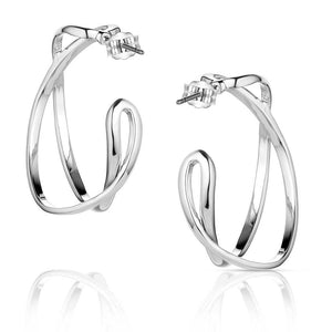 Montana Silversmiths Daring Crossed Hoop Earrings - ER5870