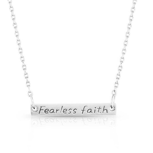 Montana Silversmiths Fearless Faith Bar Necklace - FFNC5061S