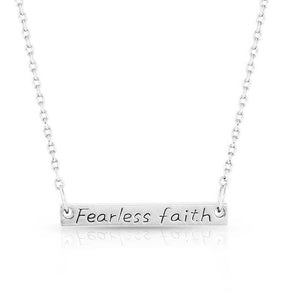 Montana Silversmiths Fearless Faith Bar Necklace - FFNC5061S