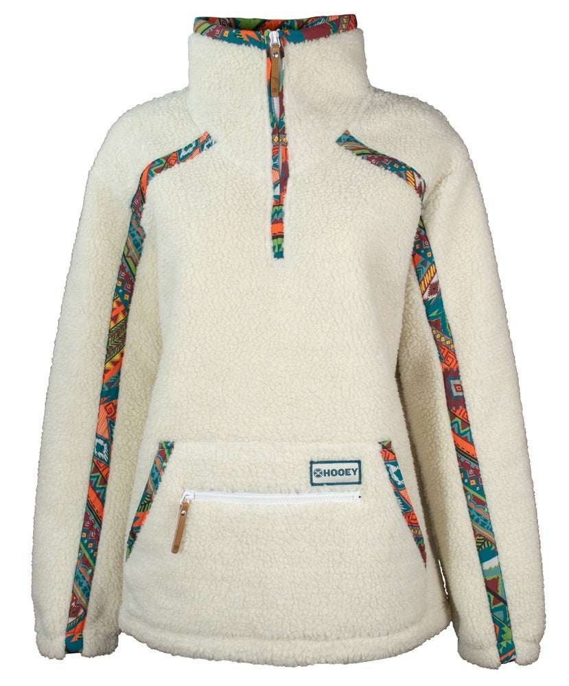 Hooey Ladies Sherpa Pullover - HFP005CR