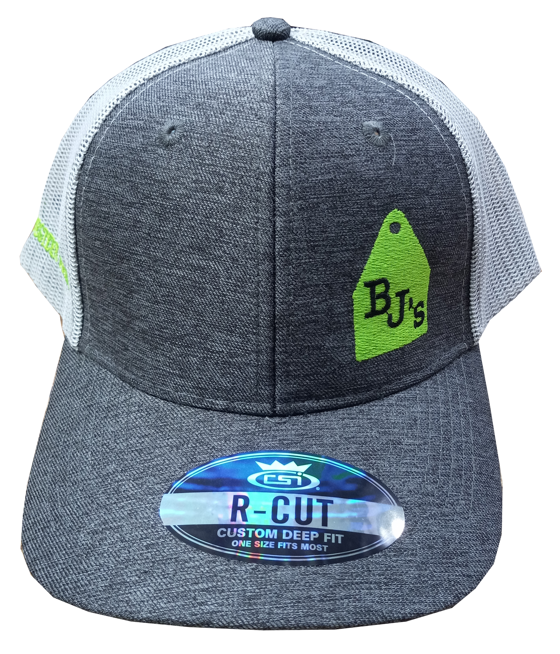 BJ's Western Cap - Heather Grey/Neon Green