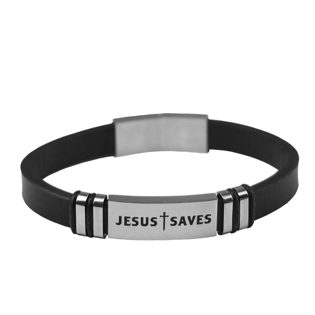 Kerusso Jesus Saves Mens Bracelet - KMBJ101