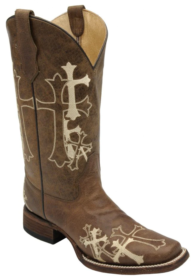 Circle G Crosses Boot - L5042