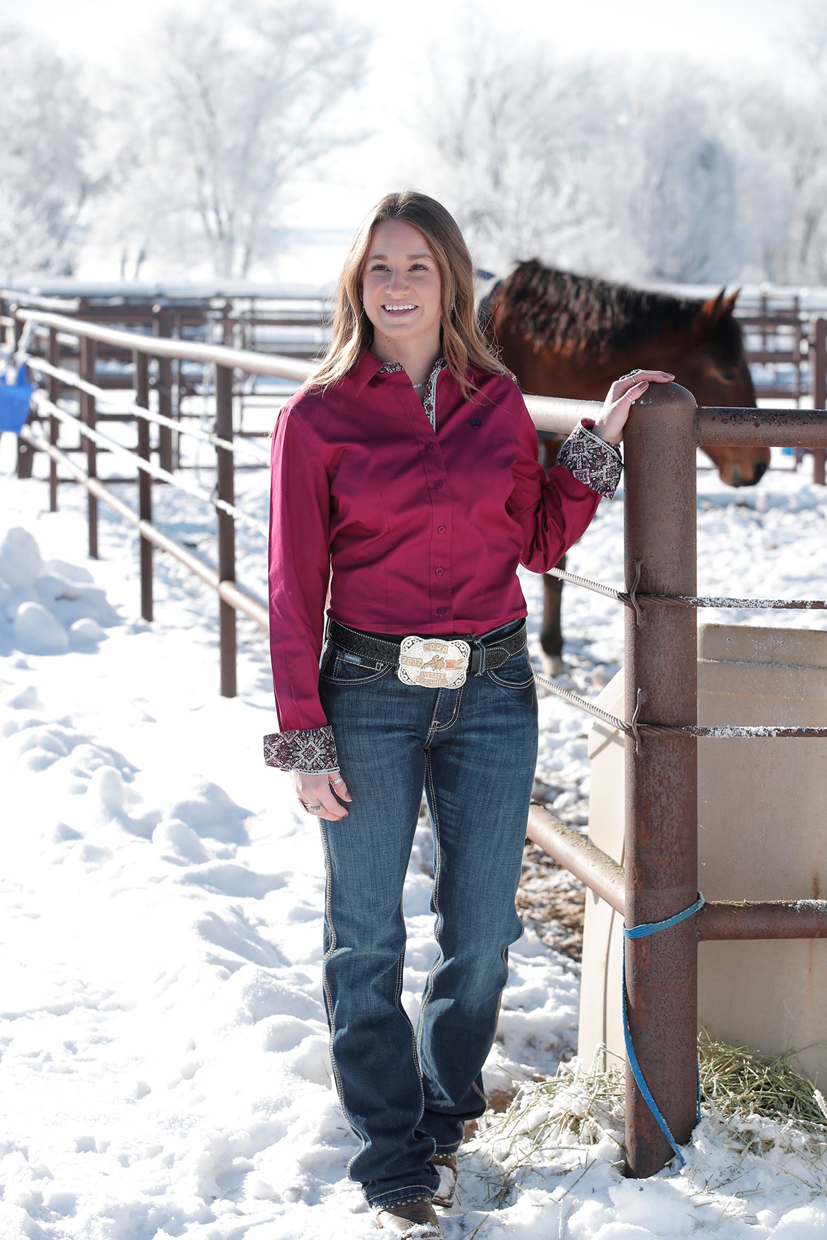 Cinch Button Up Ladies Shirt - MSW9165041