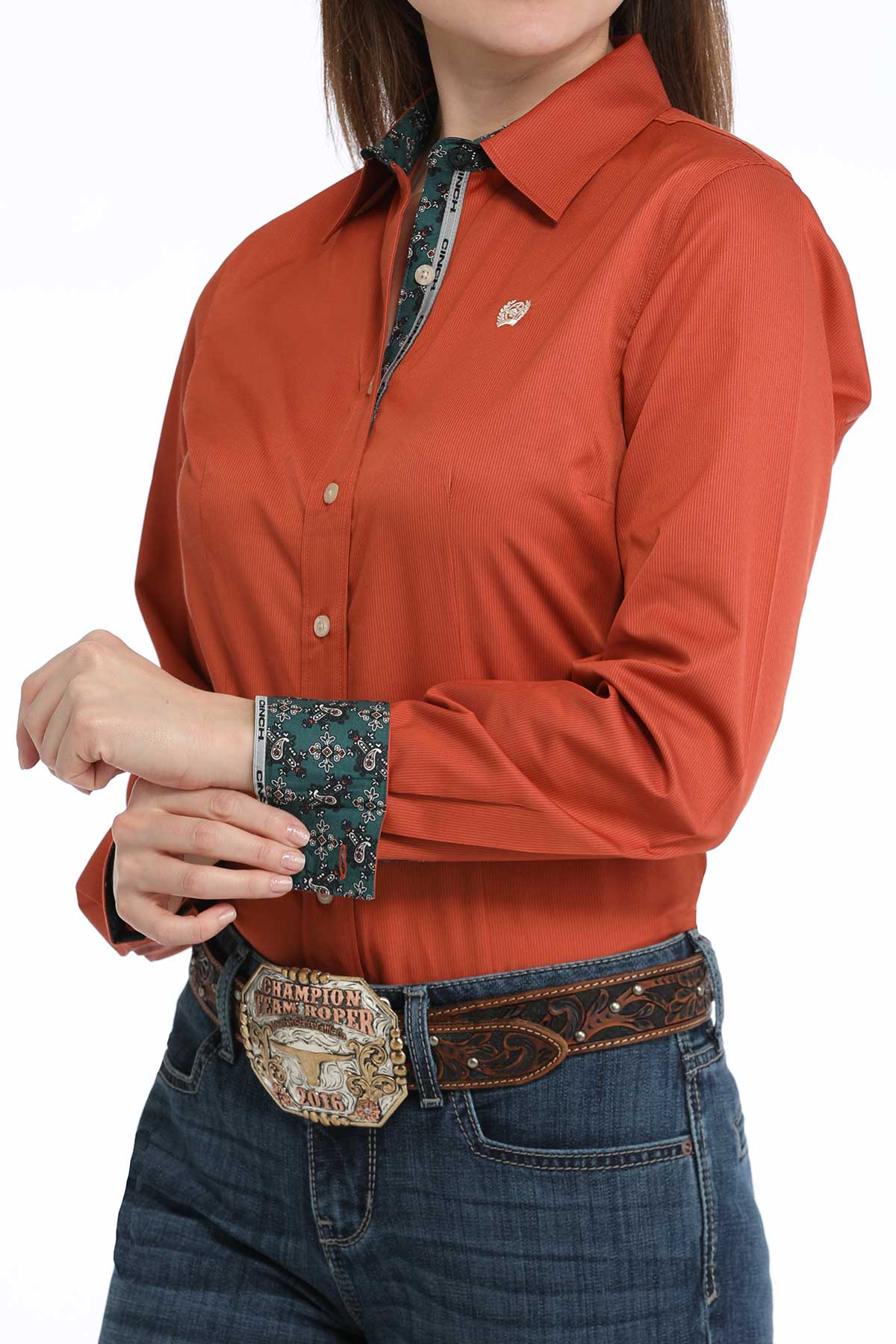 Cinch Button Up Ladies Shirt - MSW9165063