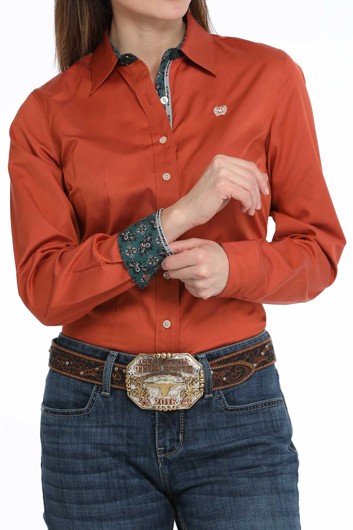 Cinch Button Up Ladies Shirt - MSW9165063