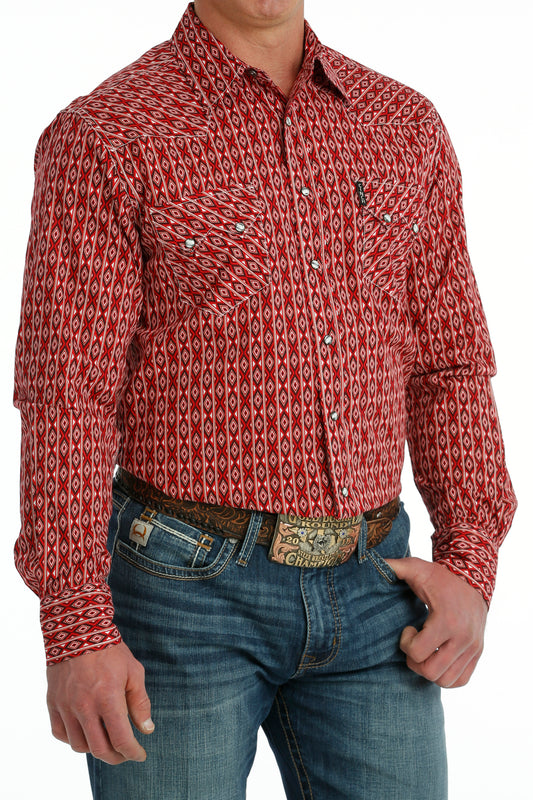 Cinch Geo Snap Modern Fit Shirt - MTW1301073