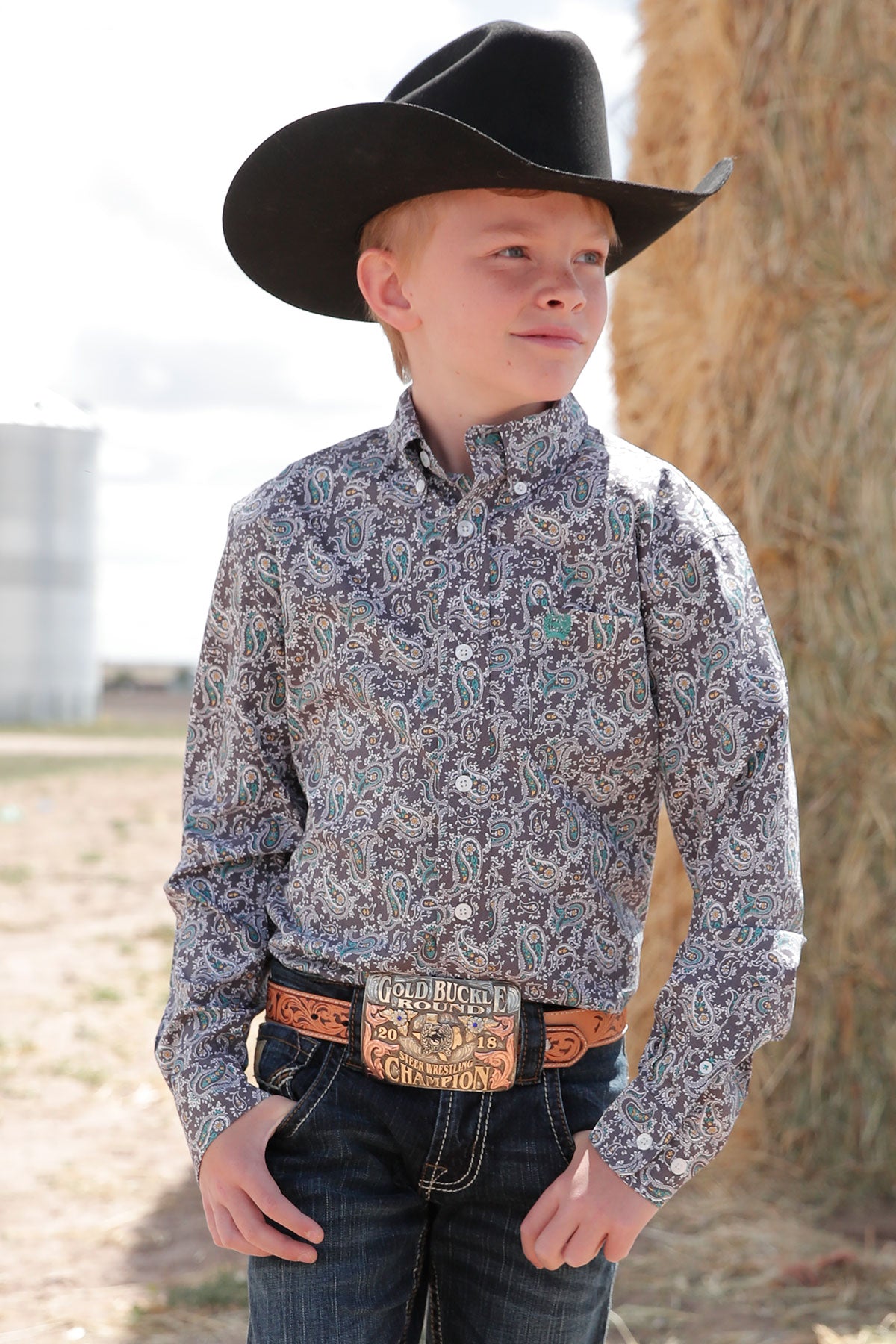 Cinch Boys Paisley Shirt - MTW7060317