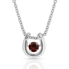 Load image into Gallery viewer, Montana Silversmiths Dancing Birthstone Horseshoe Necklace - NC4742