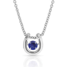 Load image into Gallery viewer, Montana Silversmiths Dancing Birthstone Horseshoe Necklace - NC4742