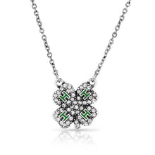 Load image into Gallery viewer, Montana Silversmiths Sparkling 4-H Clover Necklace - NC5882