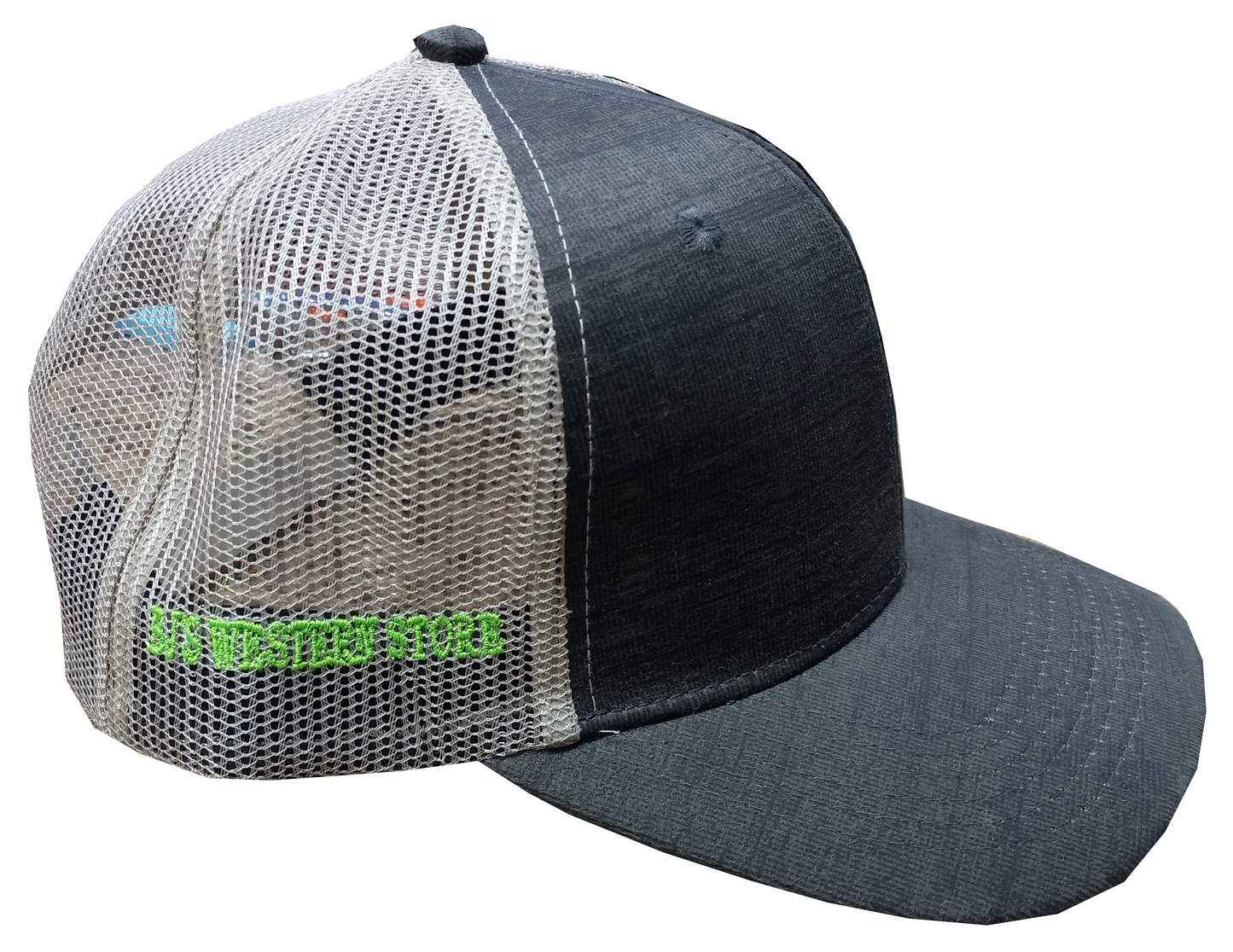 BJ's Western Cap - Brown/Neon Green