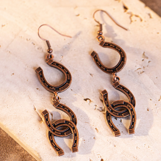 Wrangler Horseshoe Earrings - WGE-1024BZ