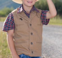 Load image into Gallery viewer, Wyoming Traders Youth Bronco Canvas Vest - YBCV