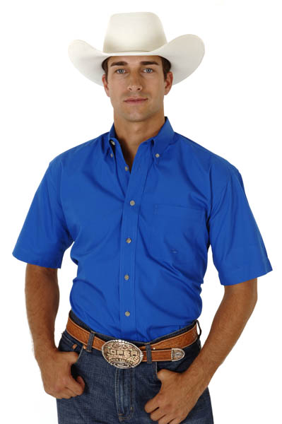 Roper Solid Blue Shirt - 03-002-0366-0031