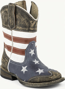 Roper Toddler Vintage American Flag Boots - 0901709030103