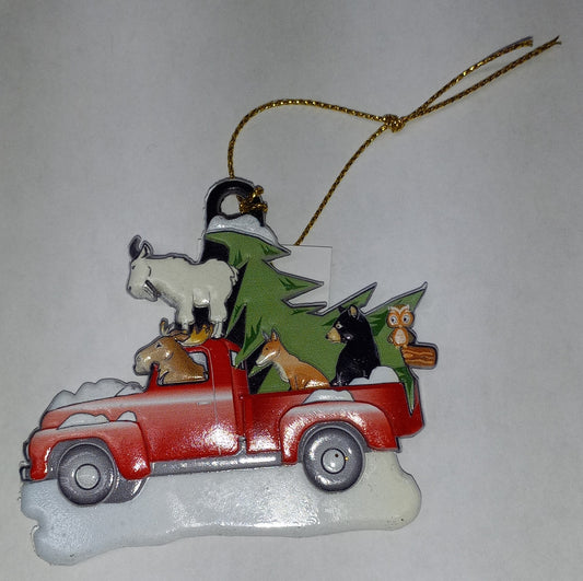 Red Truck Friends Ornament - 22667