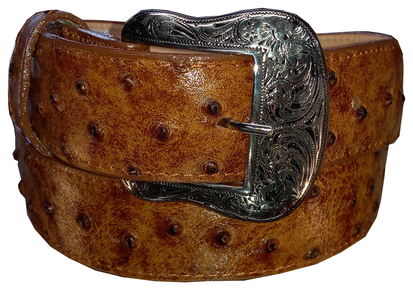 Cowtown Ostrich Print Belt - 46064