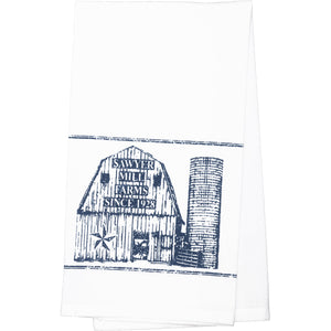 Sawyer Mill Blue Barn Tea Towel - 51291