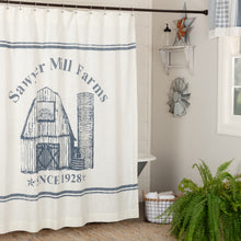 Load image into Gallery viewer, Sawyer Mill Blue Barn Shower Curtain - 61663