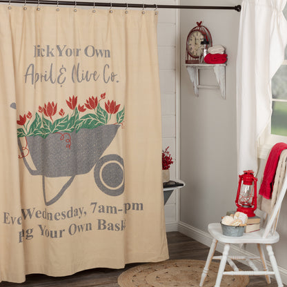 Farmer's Market Wheelbarrow Shower Curtain - 62986