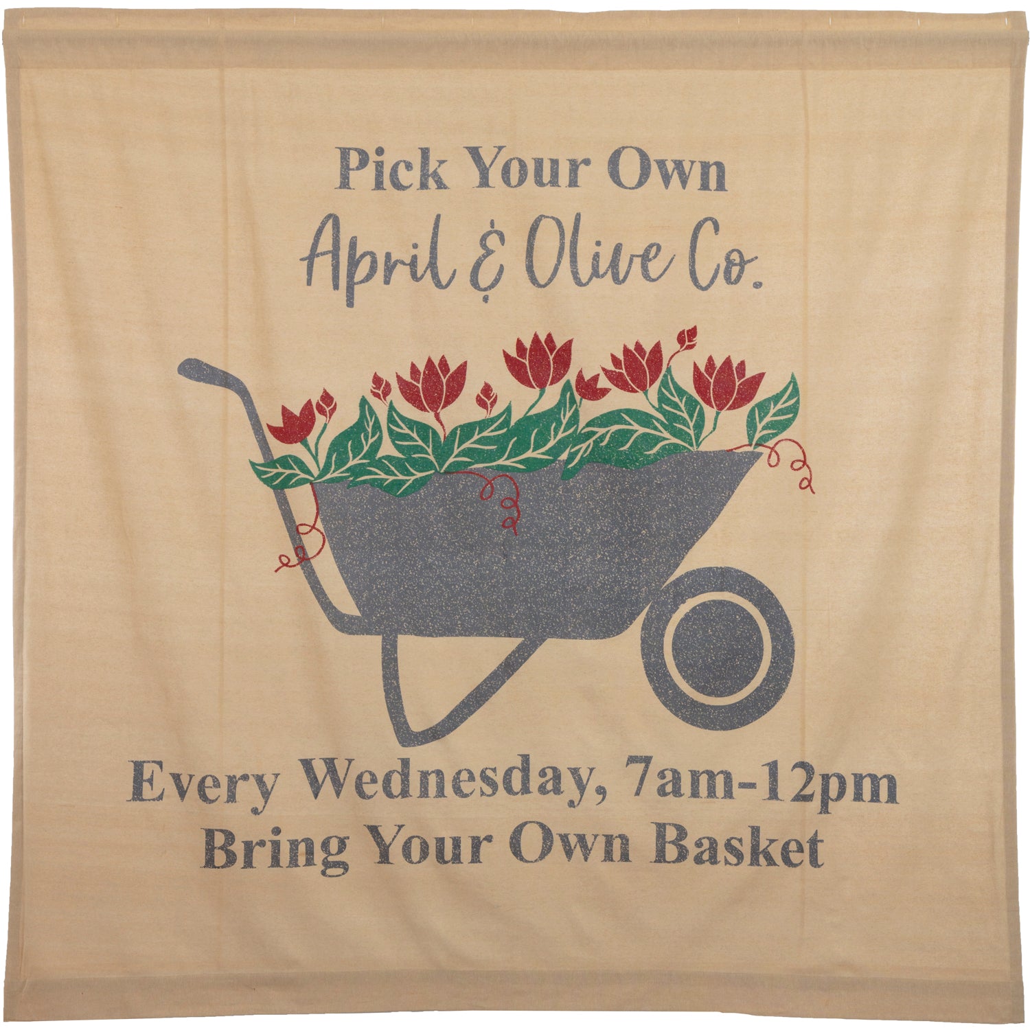 Farmer's Market Wheelbarrow Shower Curtain - 62986