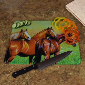 3 Horse Cutting Board - 727
