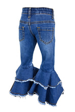 Load image into Gallery viewer, Cowgirl Hardware Toddler Ruffle Flared Jean - 802097-450
