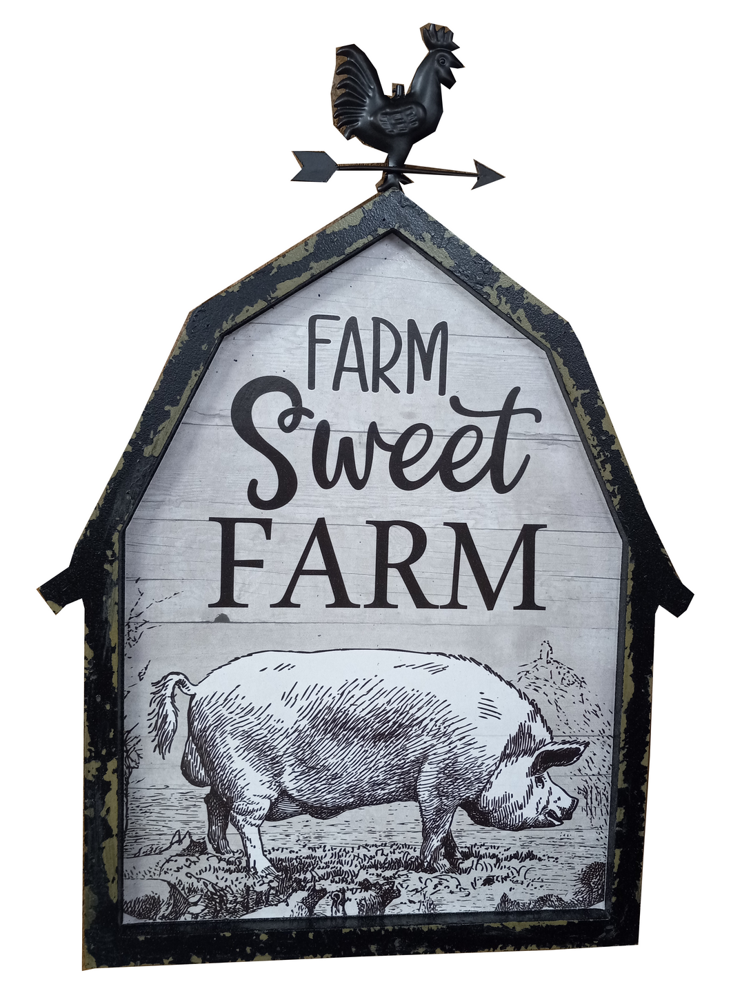 Wood Barn Rooster Sign  87-1631