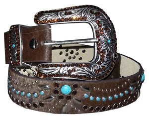 Genuine Leather & Horsehair Belt - 967