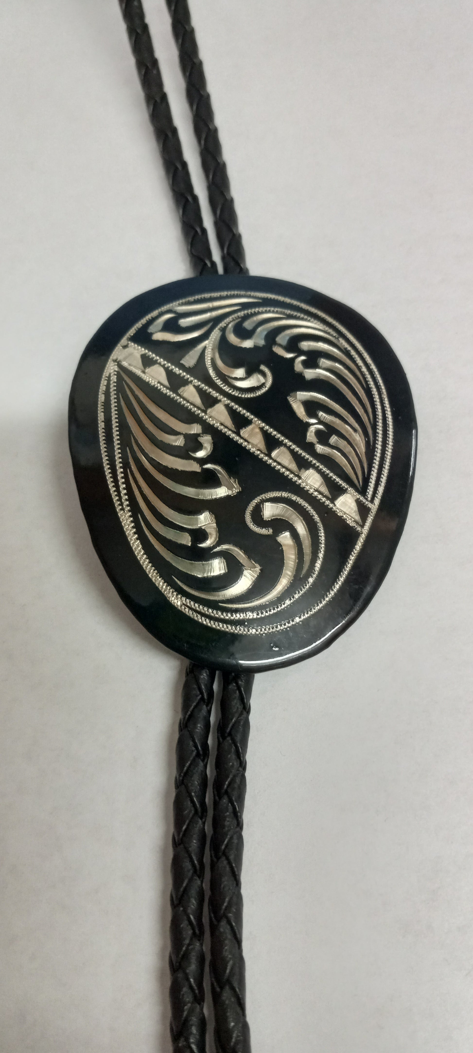 Hand Engraved Bolo Tie - AC54U