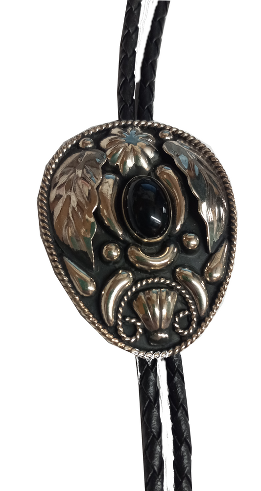 Oval Black Stone Bolo - AC55B