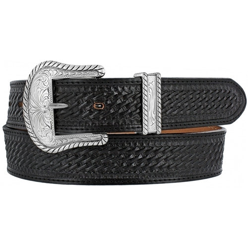 Bronco Black Leather Belt - C12263